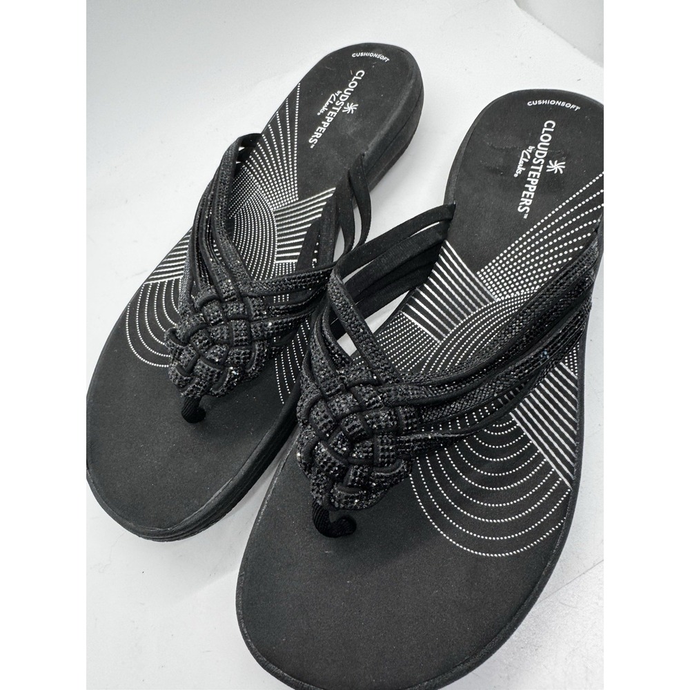 CLARKS Women's Sz 8 M Breeze Gem Black/Noir 26188265 NWOT SB22